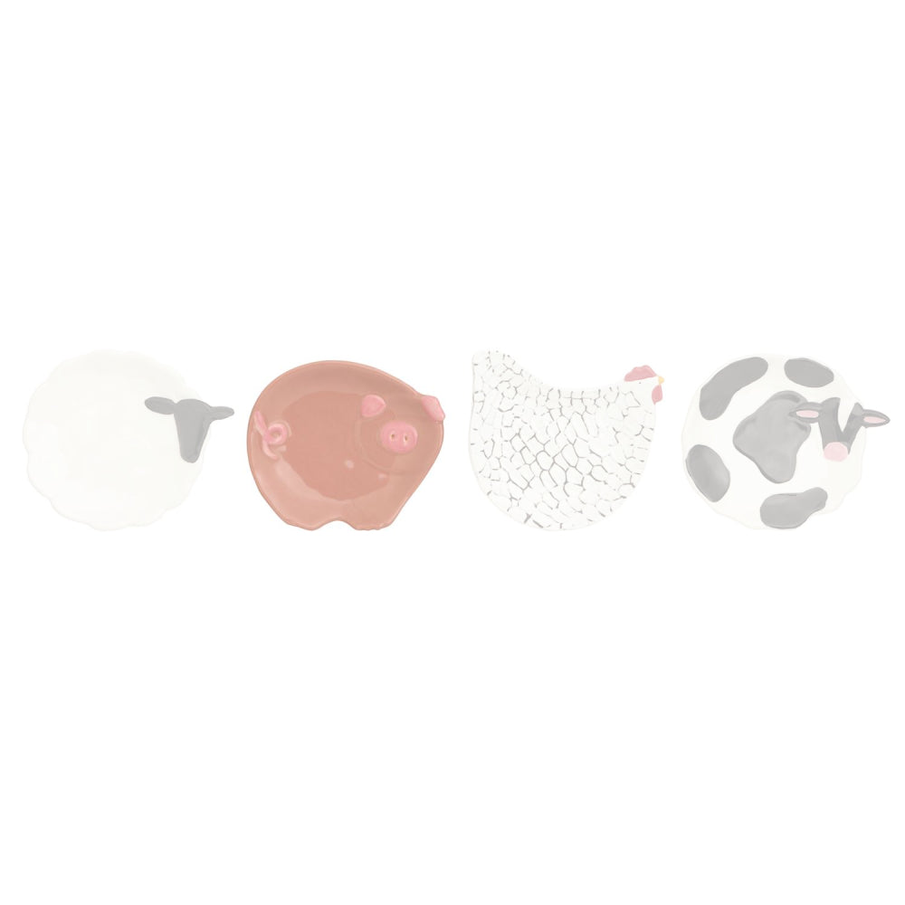 Mud Pie Farm Animal Tidbit Plates