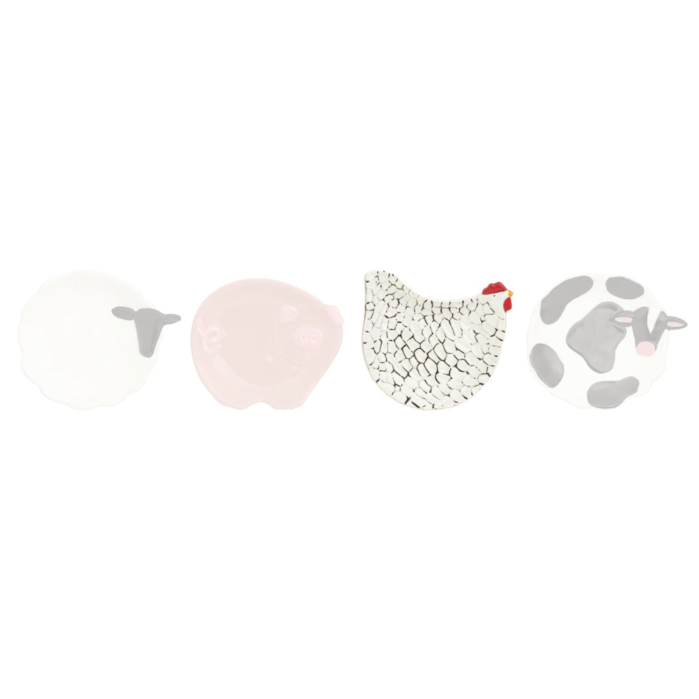Mud Pie Farm Animal Tidbit Plates