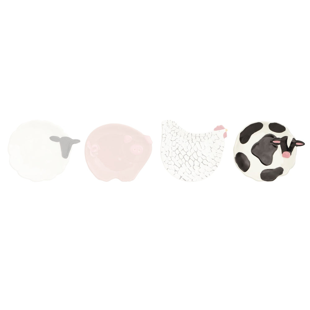 Mud Pie Farm Animal Tidbit Plates
