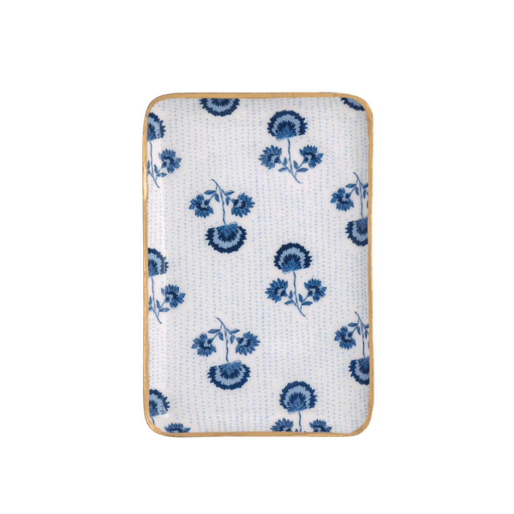 Mud Pie Blue Pattern Tidbit Trays