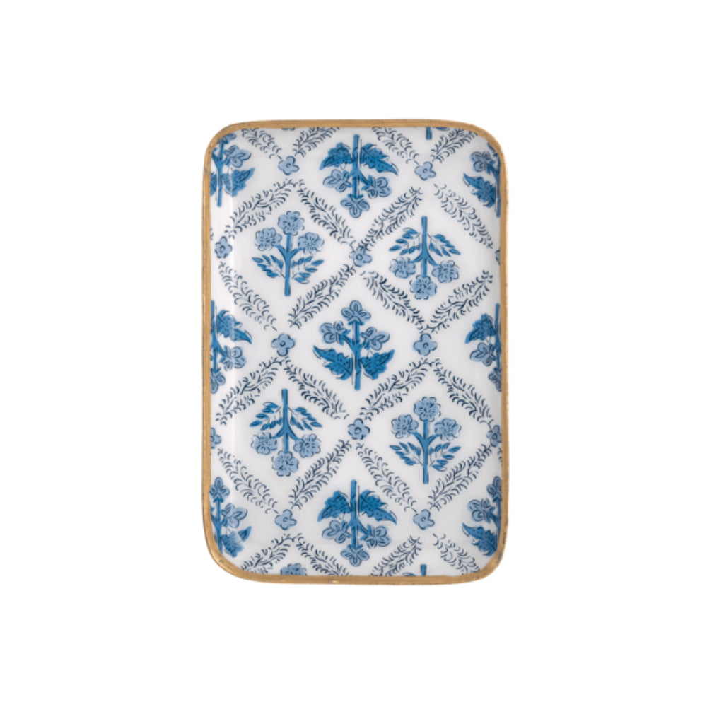 Mud Pie Blue Pattern Tidbit Trays