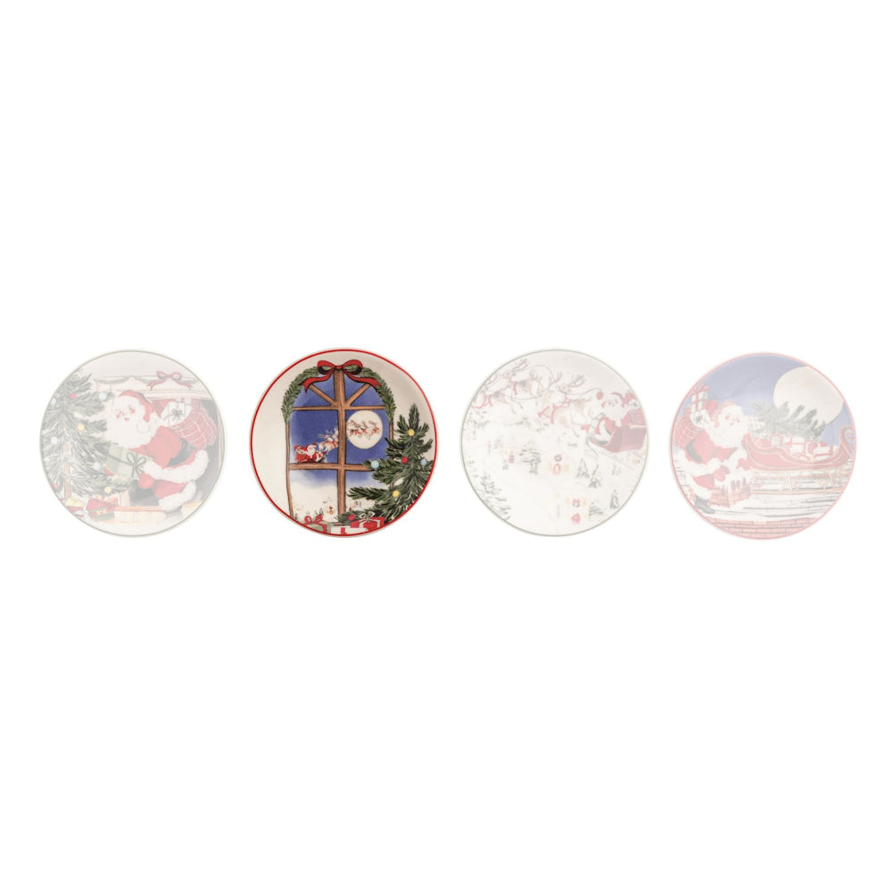 Mud Pie Santa Scene Tidbit Plates