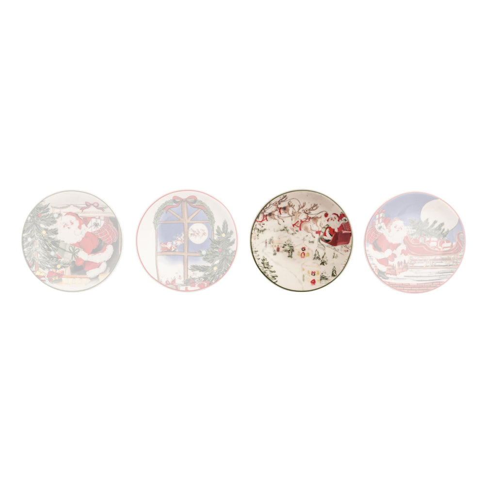Mud Pie Santa Scene Tidbit Plates