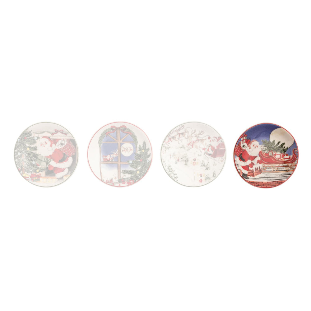 Mud Pie Santa Scene Tidbit Plates