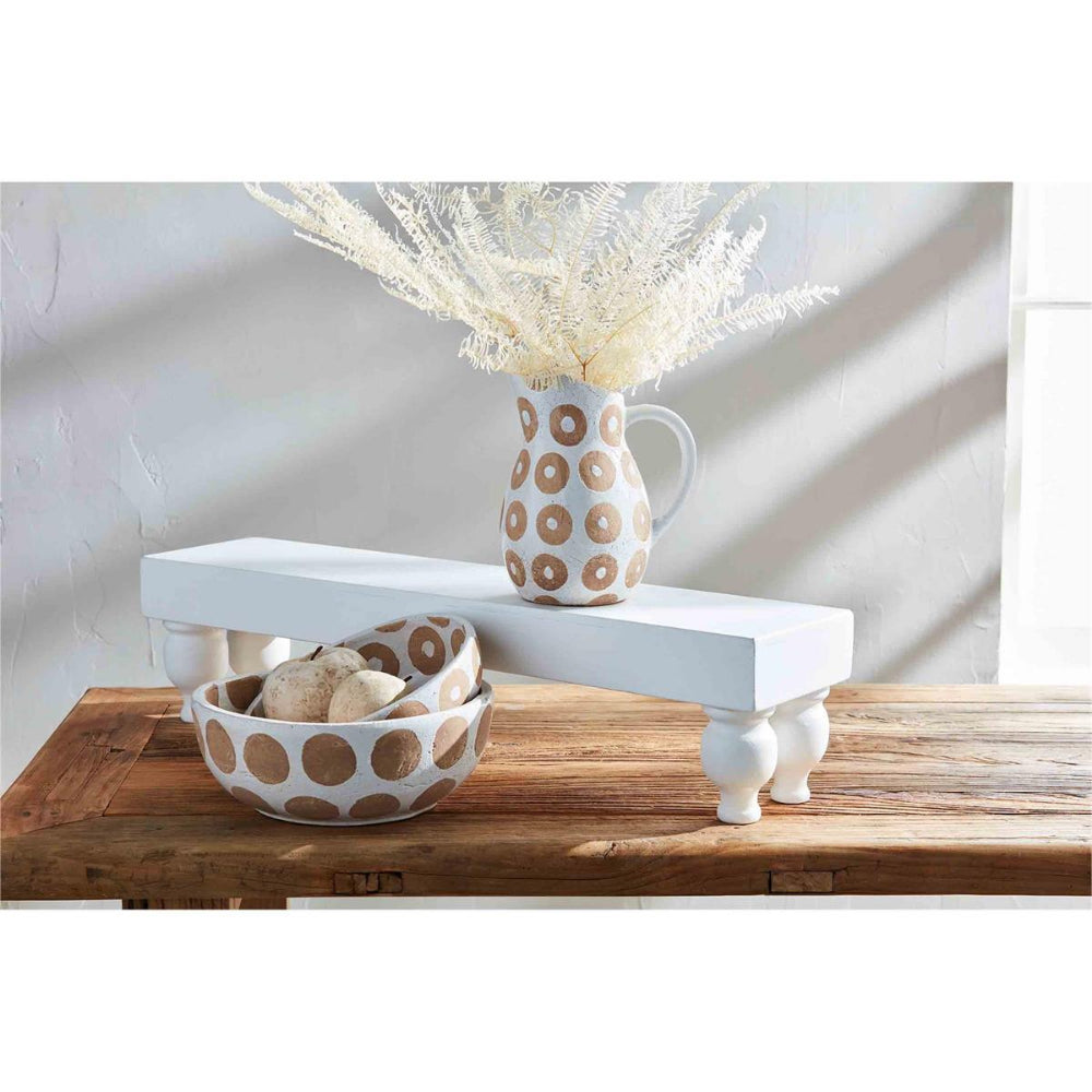 Mud Pie White Footed Board *STORE PICK UP ONLY*