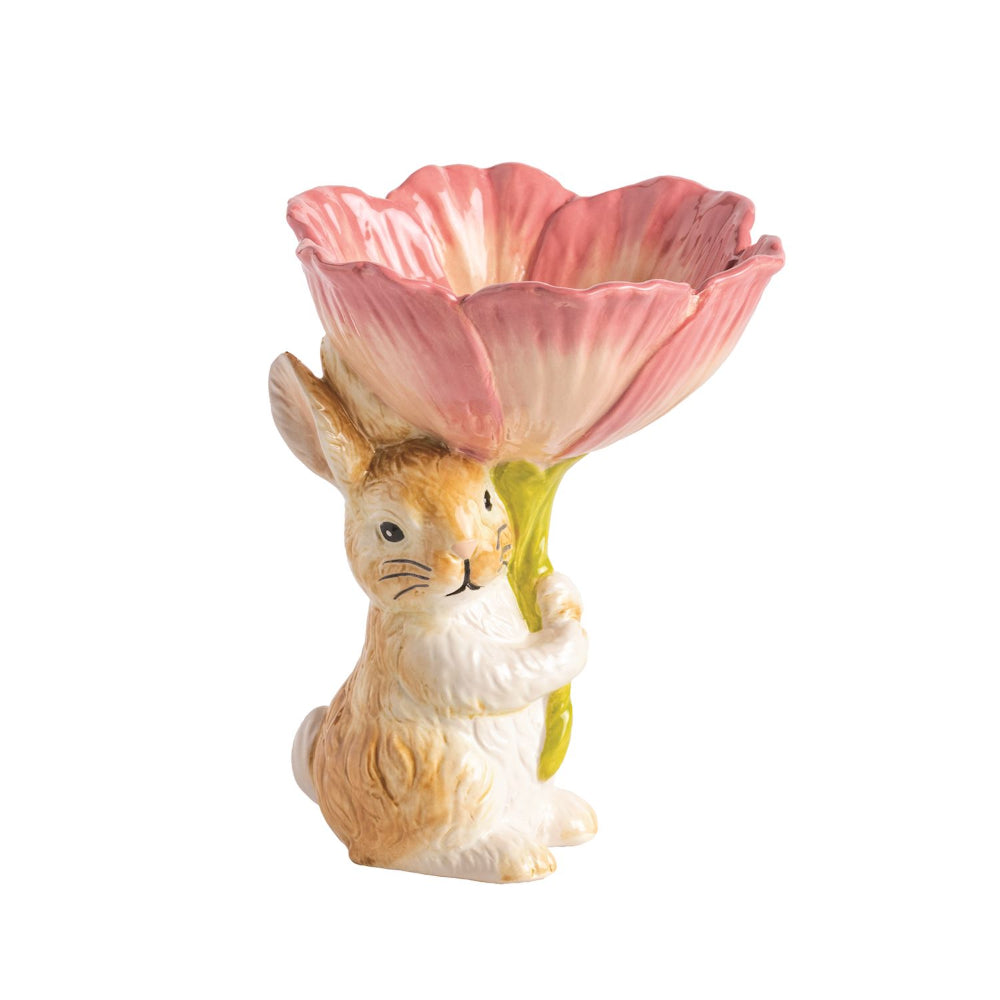 Mud Pie Bunny Flower Candy Bowl