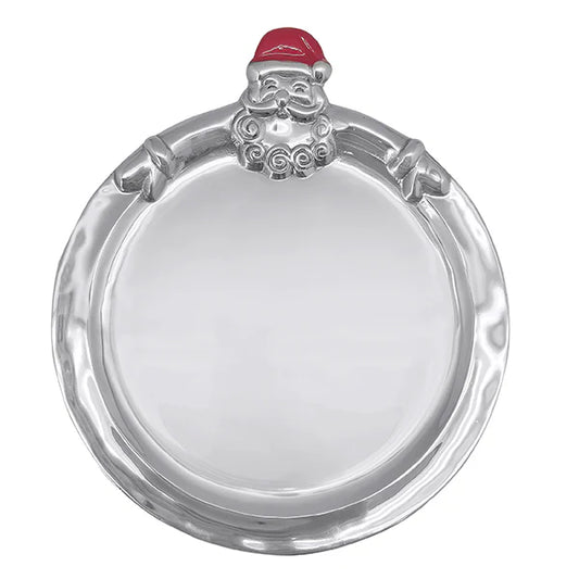 Mariposa Hugging Santa Round Cookie Platter