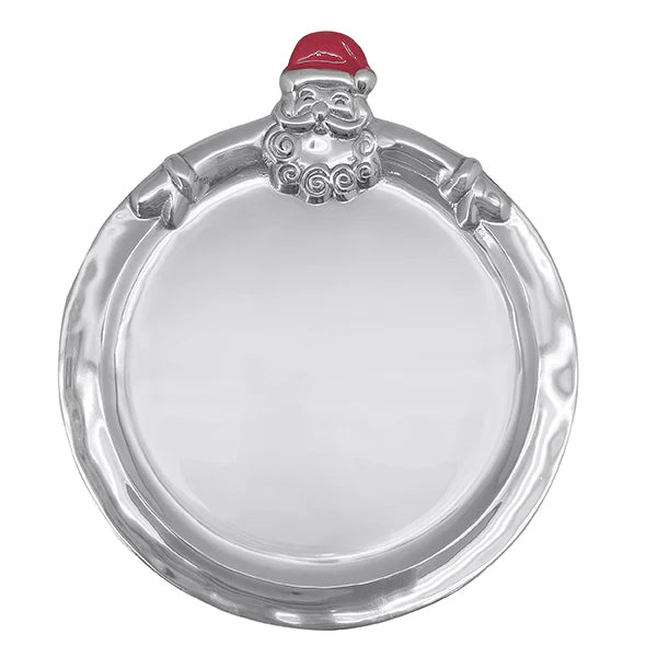 Mariposa Hugging Santa Round Cookie Platter