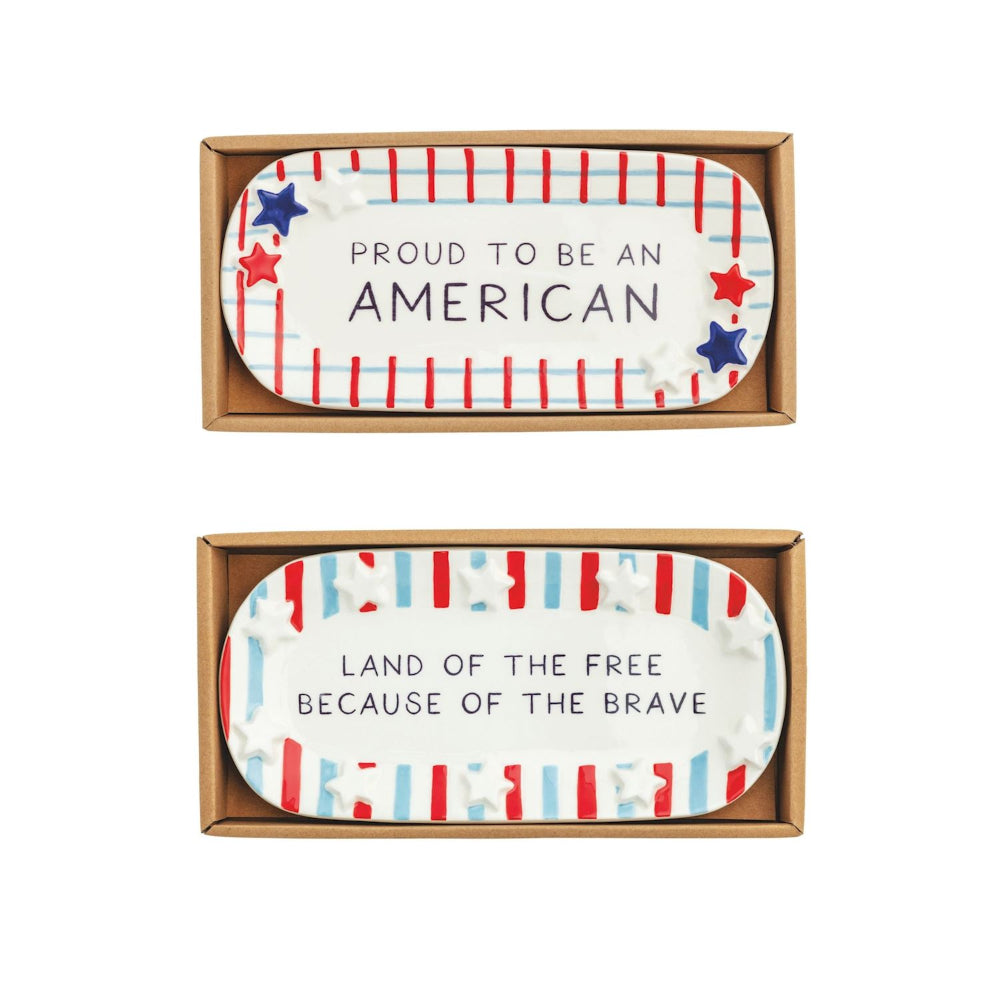Mud Pie Americana Sentiment Trays