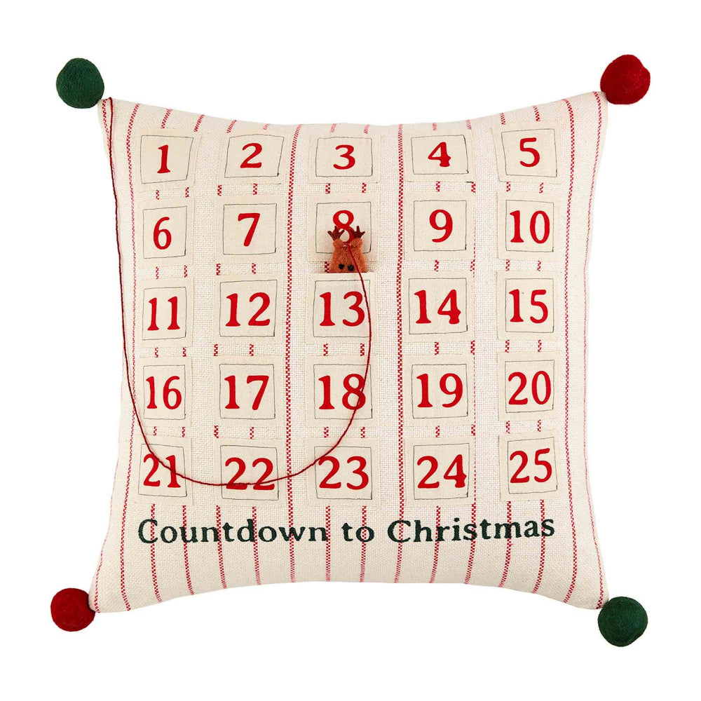 Mud Pie Christmas Advent Pillow