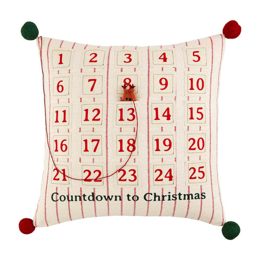 Mud Pie Christmas Advent Pillow
