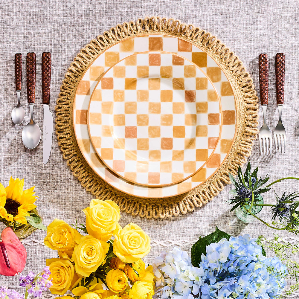 Mackenzie-Childs Honey Check Round Pattern