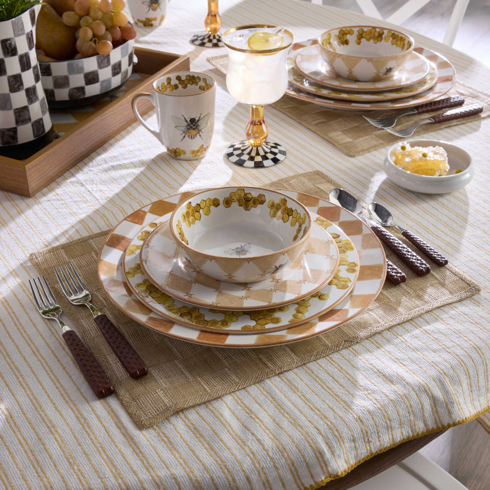 Mackenzie-Childs Honey Check Round Pattern
