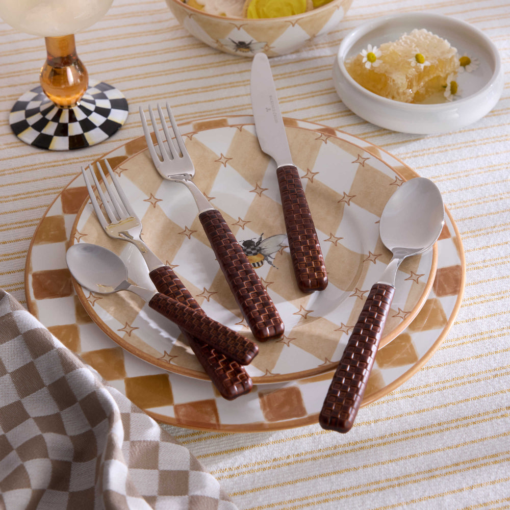 Mackenzie-Childs Honey Check Round Pattern