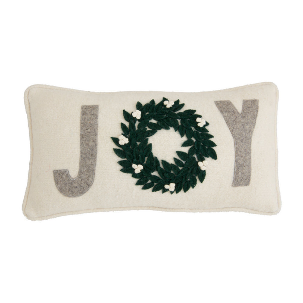 Mud Pie Mini White Christmas Felted Pillows