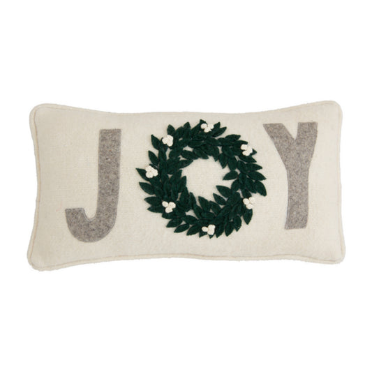 Mud Pie Mini White Christmas Felted Pillows