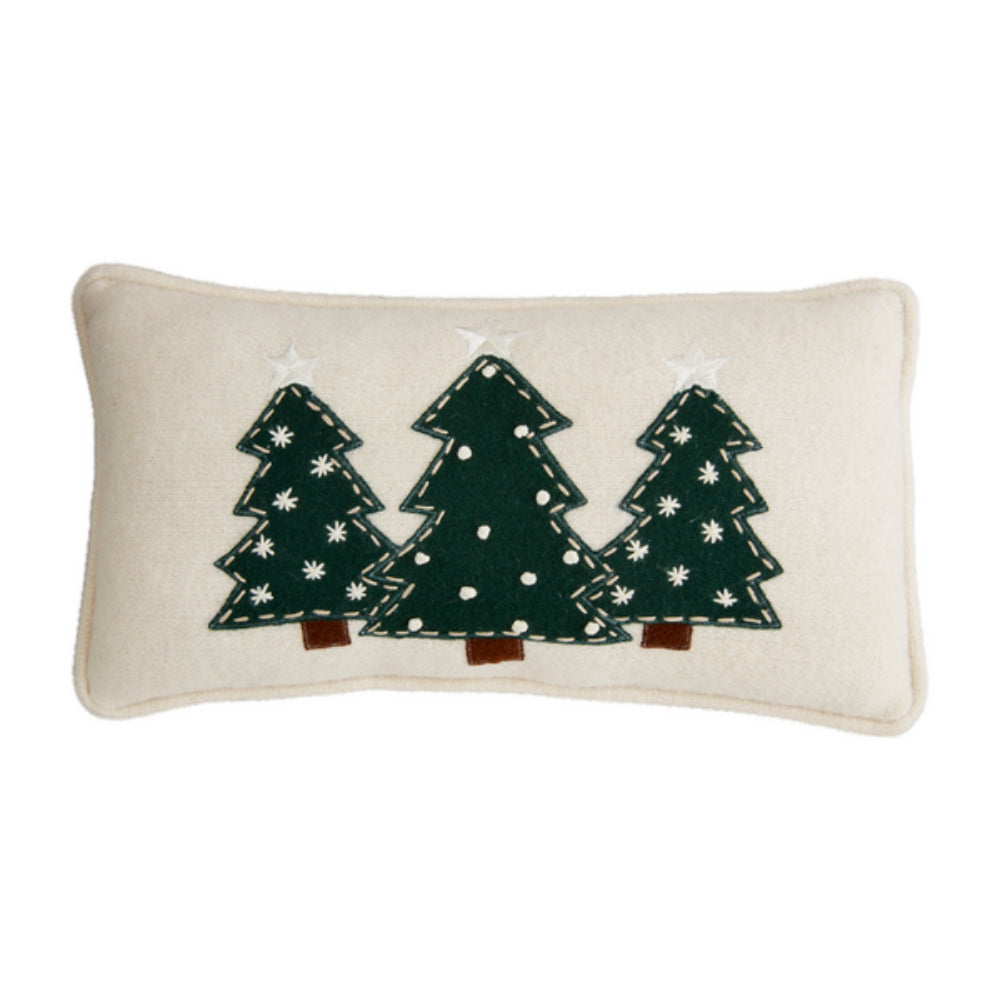 Mud Pie Mini White Christmas Felted Pillows