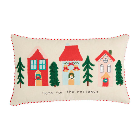 Mud Pie Christmas Village Pillow