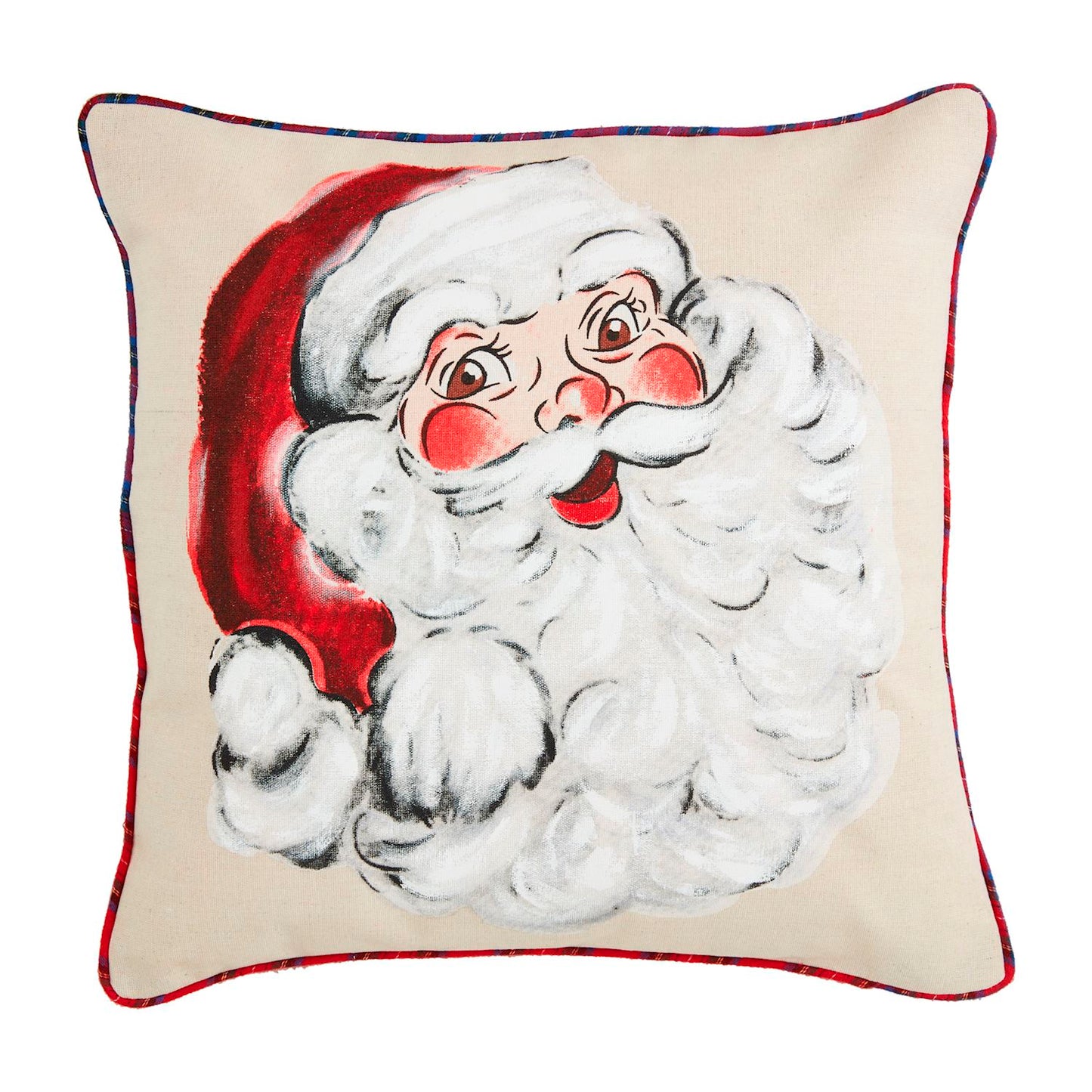Mud Pie Classic Painted Christmas Pillow