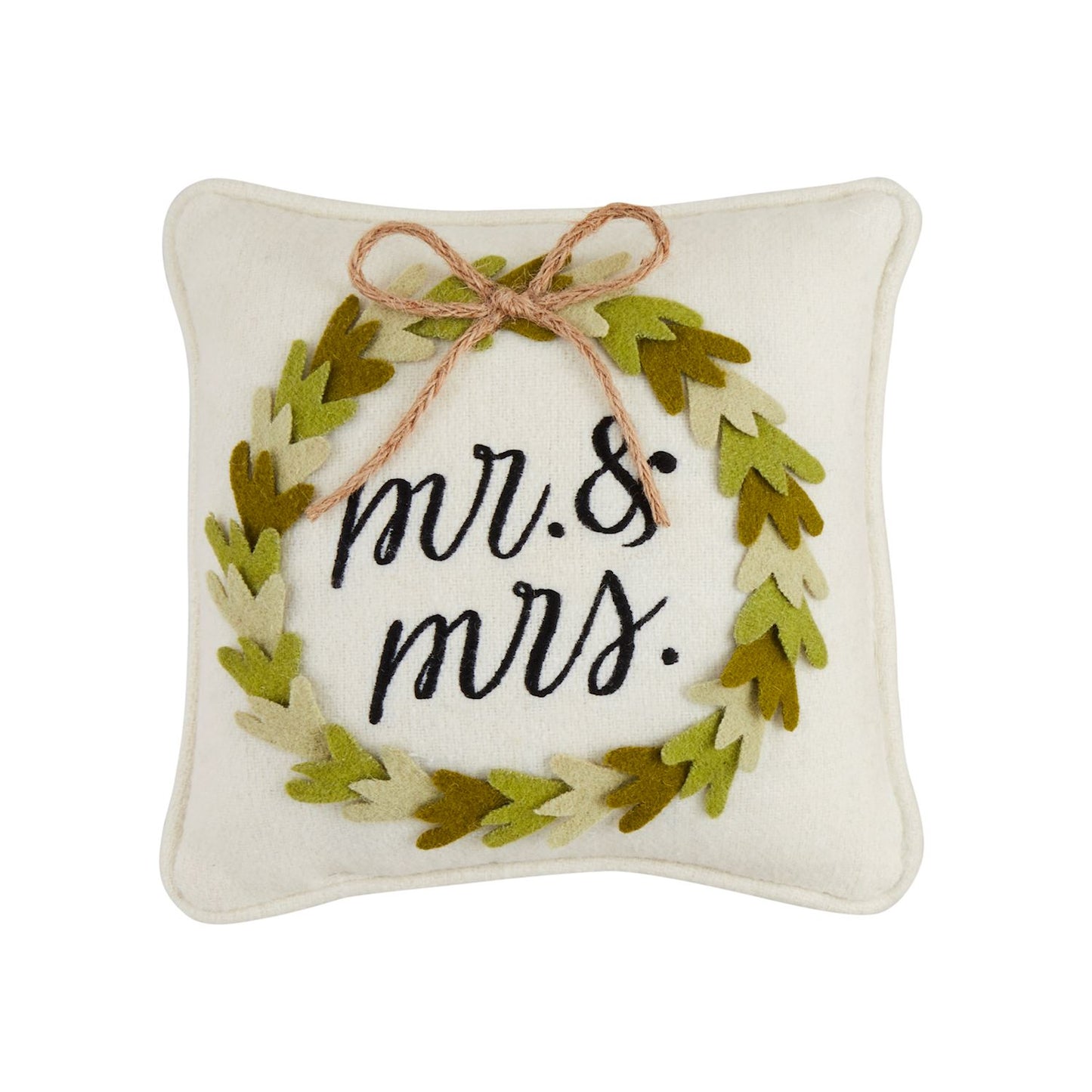 Mud Pie Wedding Felt Pillow