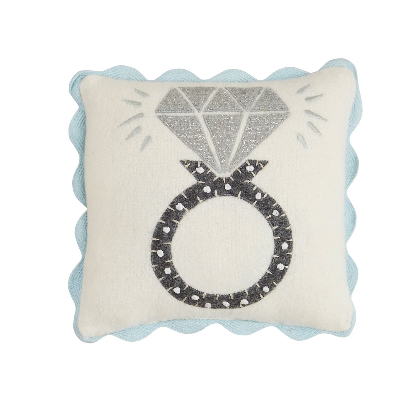 Mud Pie Wedding Felt Pillow