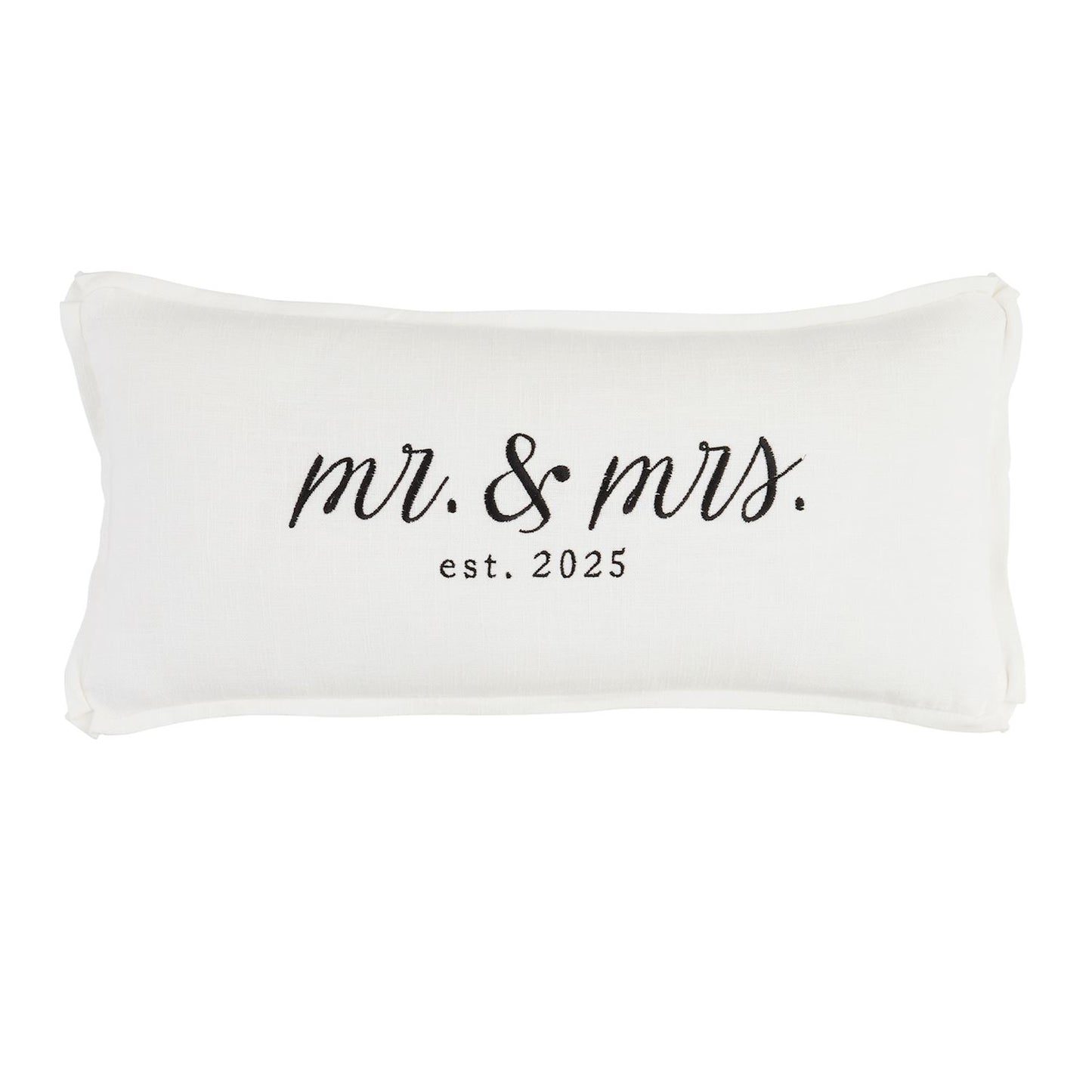 Mud Pie Mr. & Mrs. Est. 2025 Pillow