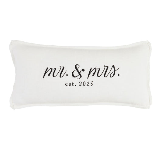 Mud Pie Mr. & Mrs. Est. 2025 Pillow