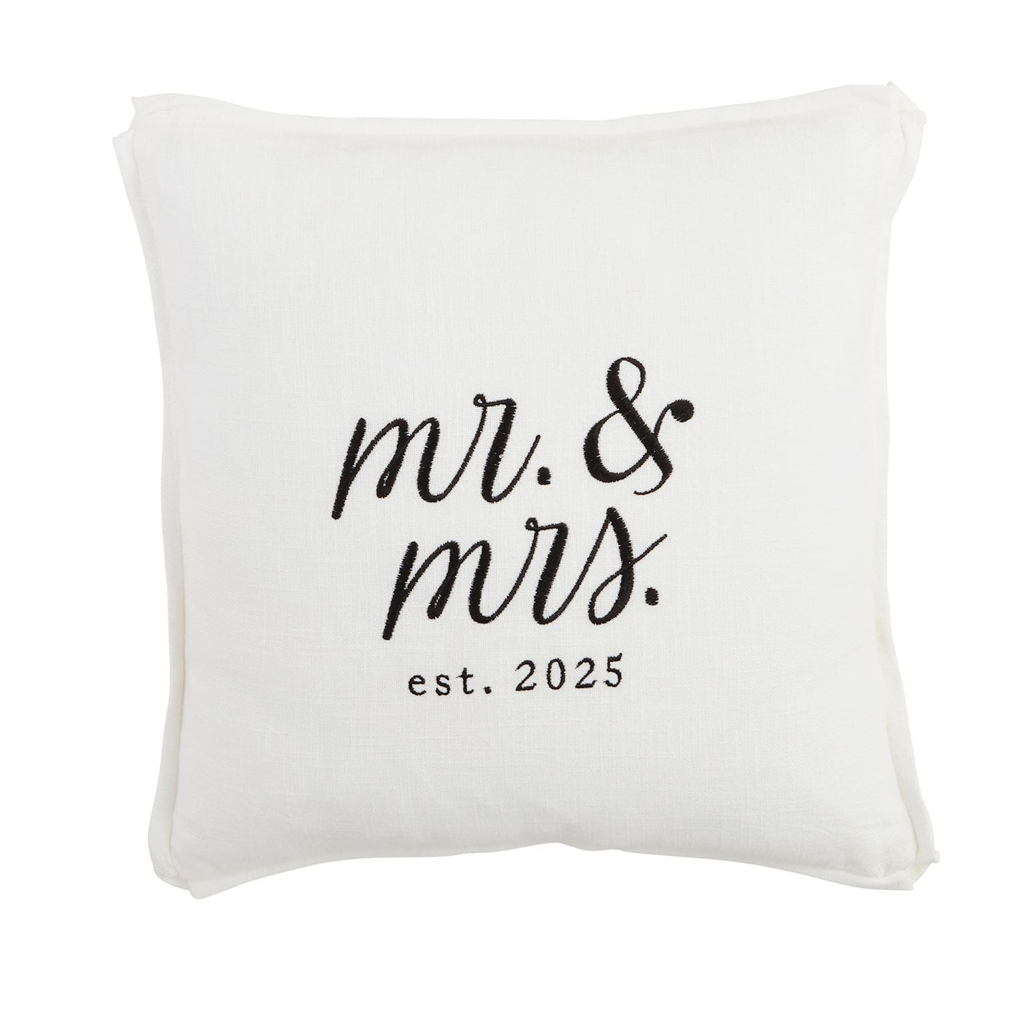 Mud Pie Mr. & Mrs. Est. 2025 Pillow