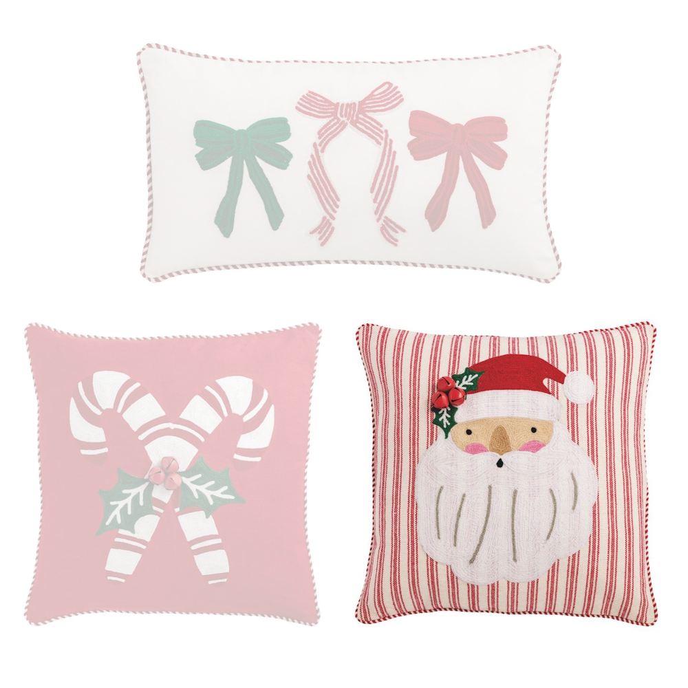 Nutcracker Whimsy Christmas Embroidered Pillows