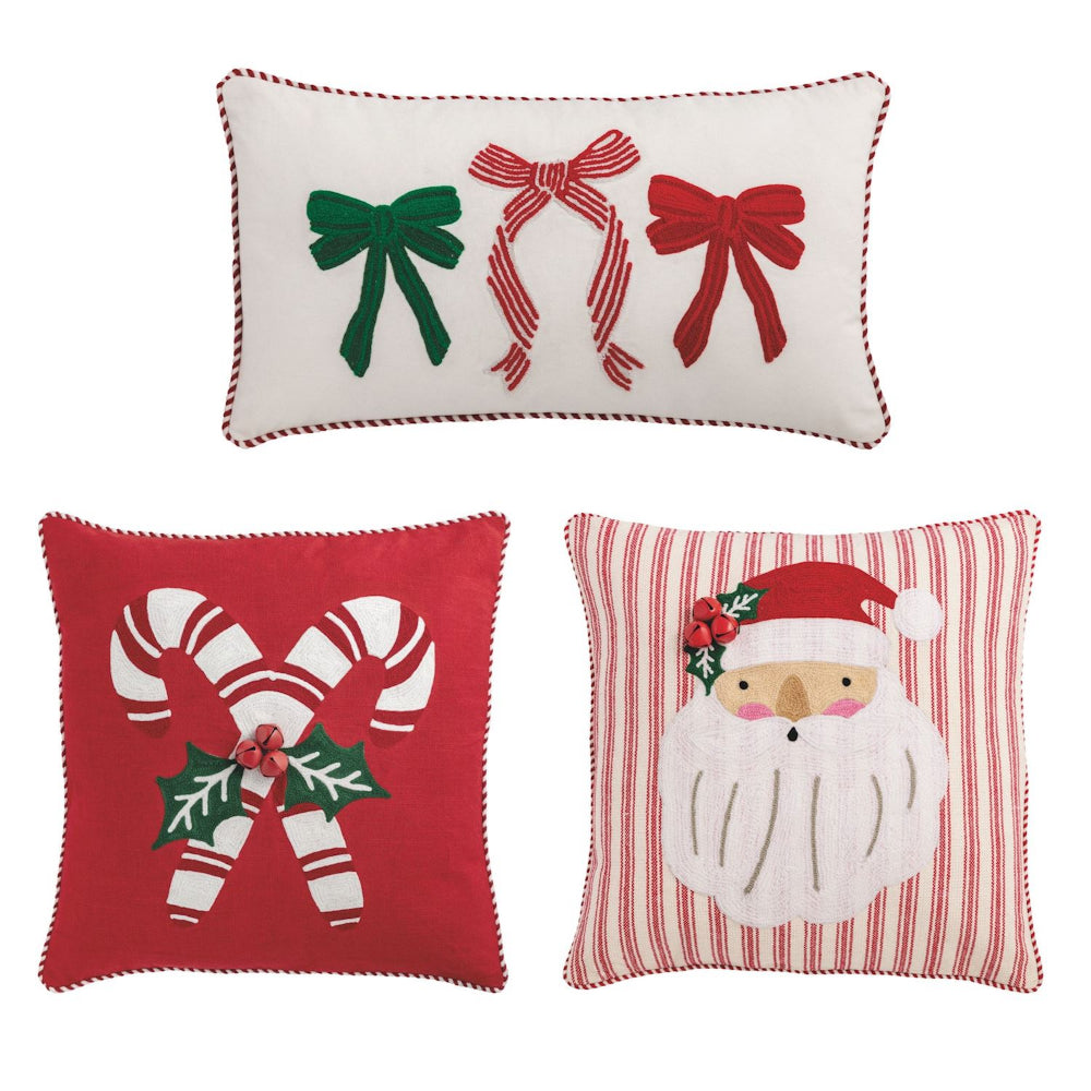 Nutcracker Whimsy Christmas Embroidered Pillows