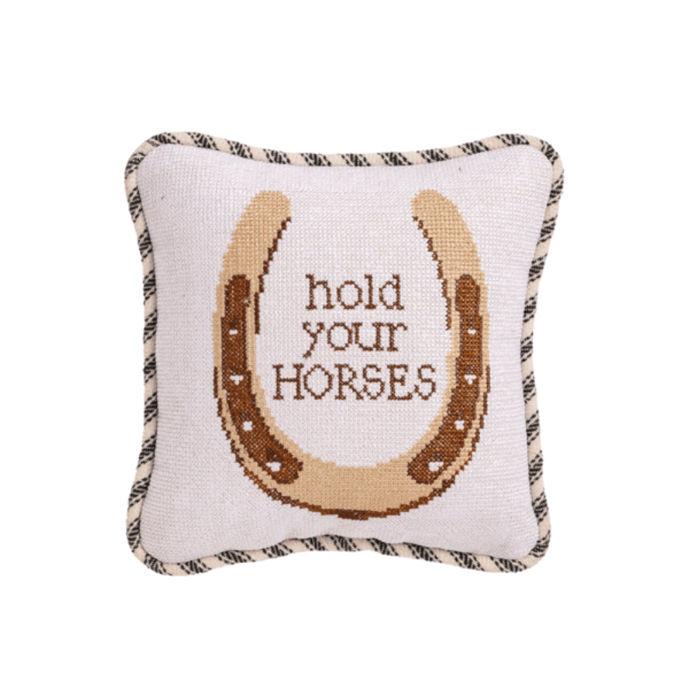 Mud Pie Horse Needlepoint Pillows