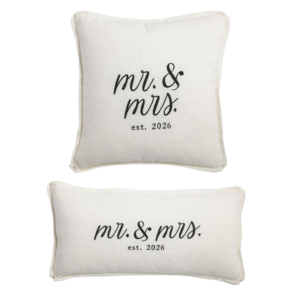 Mud Pie Mr. & Mrs. 2026 Pillows