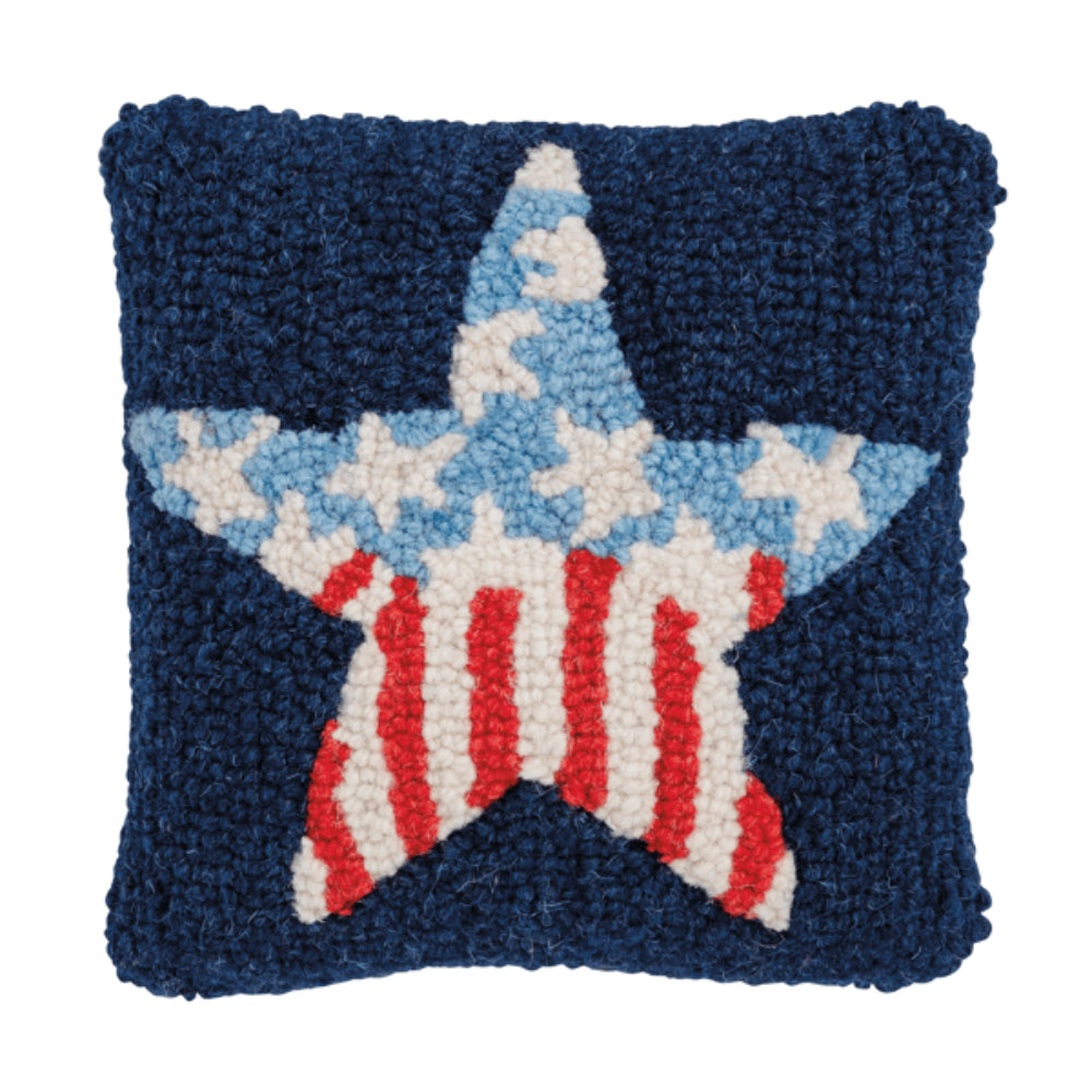 Mud Pie Americana Hook Wool Pillows