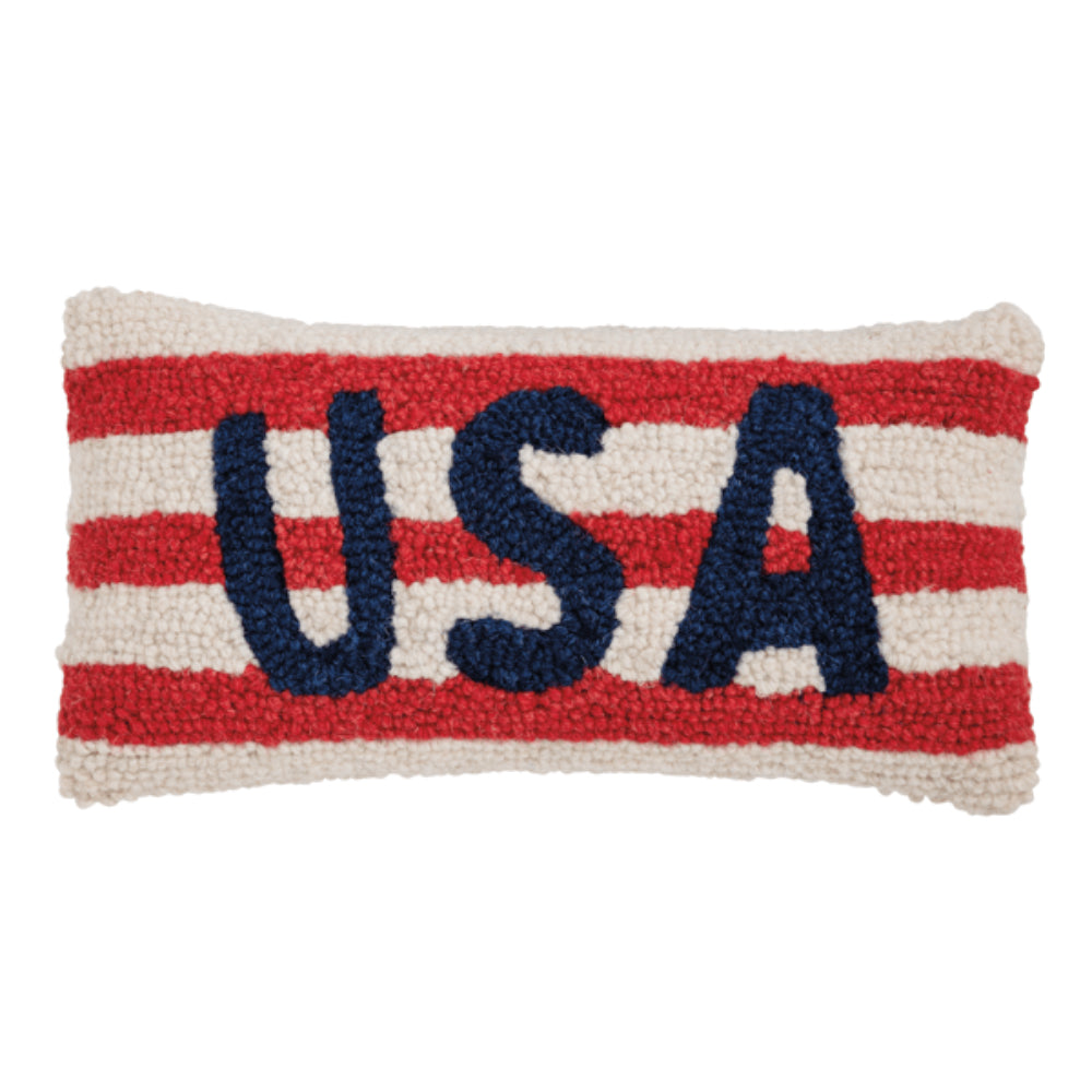 Mud Pie Americana Hook Wool Pillows