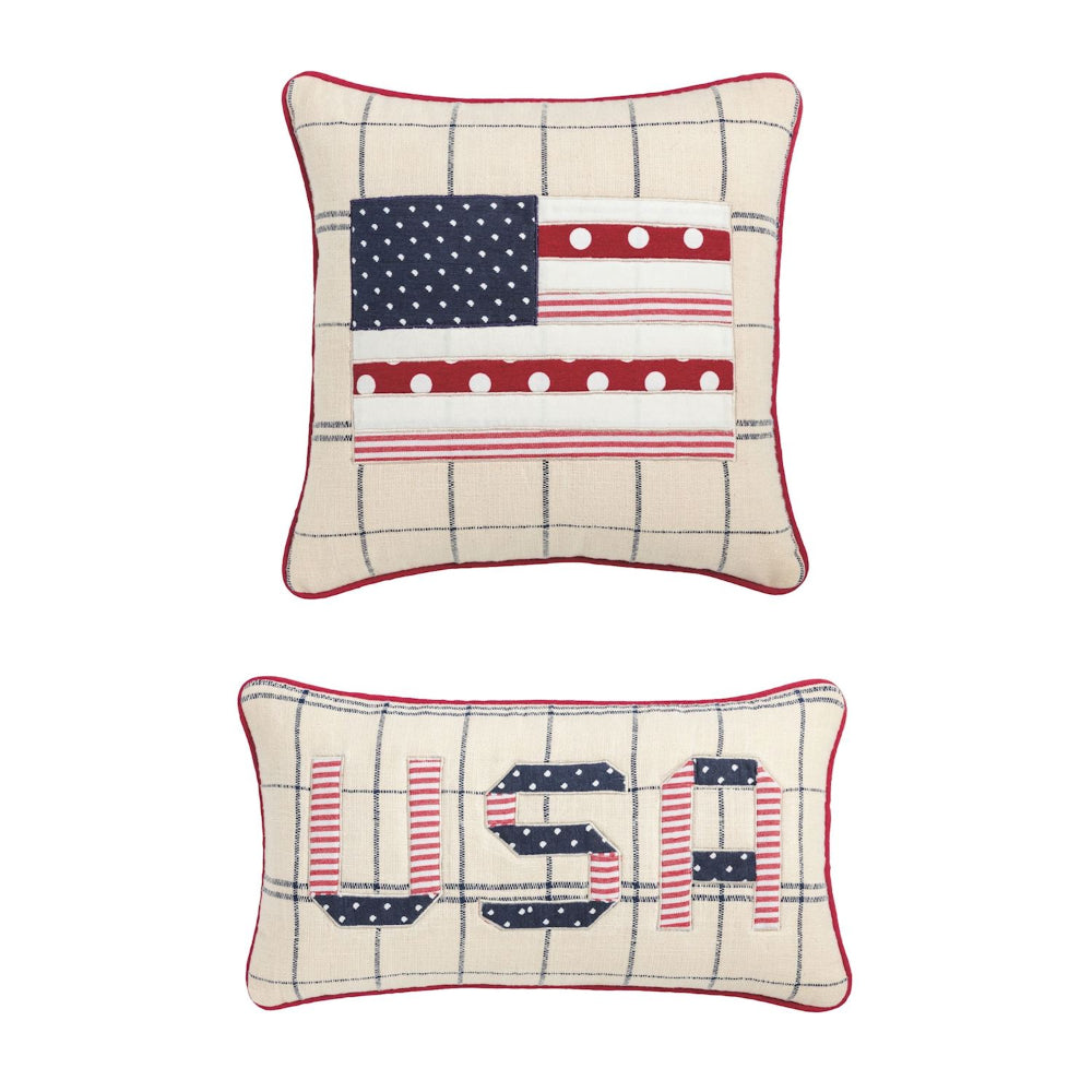 Mud Pie Americana Quilted Pillows