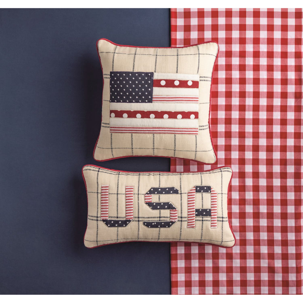 Mud Pie Americana Quilted Pillows