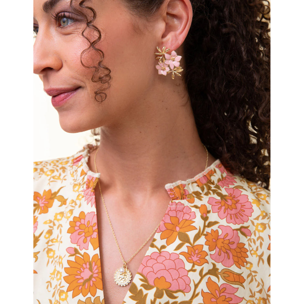 Spartina Pink Azalea Earrings