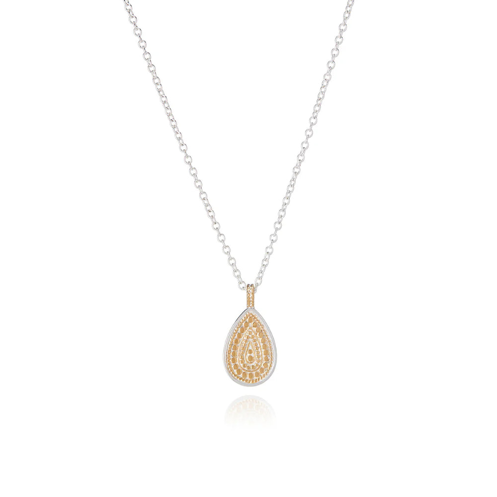 Anna Beck Classic Teardrop Two-Tone Pendant Necklace