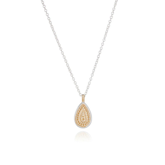 Anna Beck Classic Teardrop Two-Tone Pendant Necklace