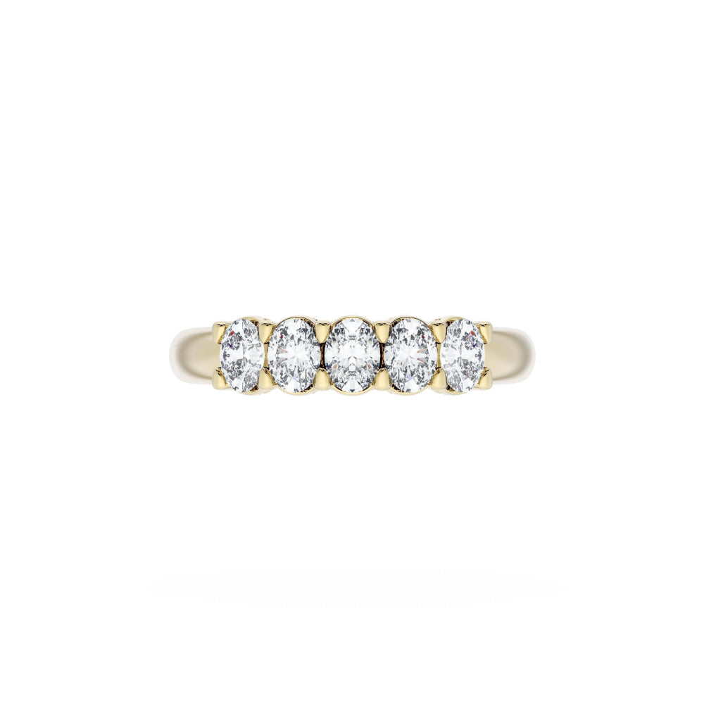 Tacori 18k Gold Founder's Collection Oval Cut Diamond Band