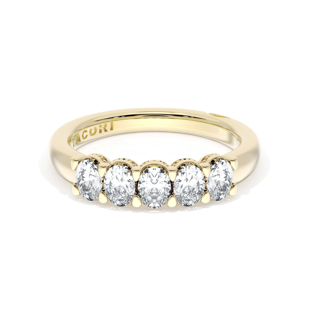 Tacori 18k Gold Founder's Collection Oval Cut Diamond Band