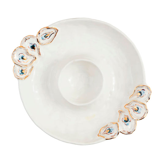 Mud Pie Oyster Chip & Dip Server
