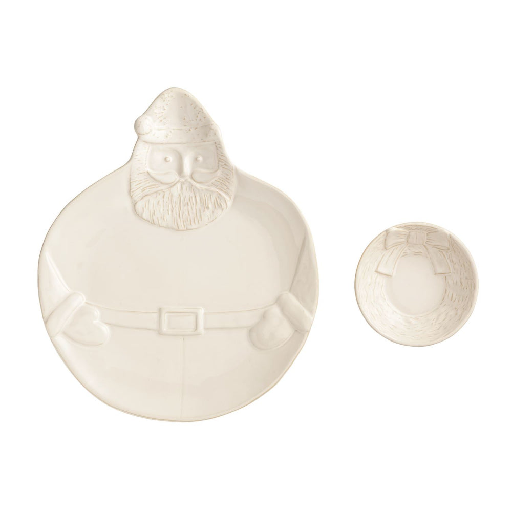 Mud Pie Santa Wreath Chip & Dip Set