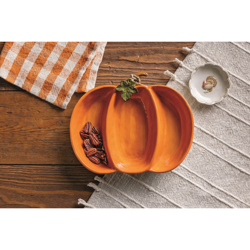 Mud Pie Gather Triple Dip Pumpkin Server