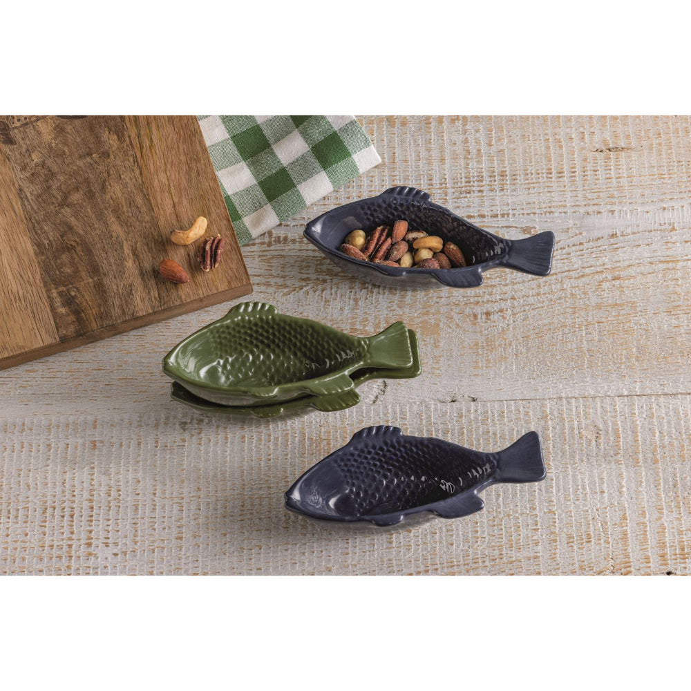 Mud Pie Fish Dip Bowls - Set of 2