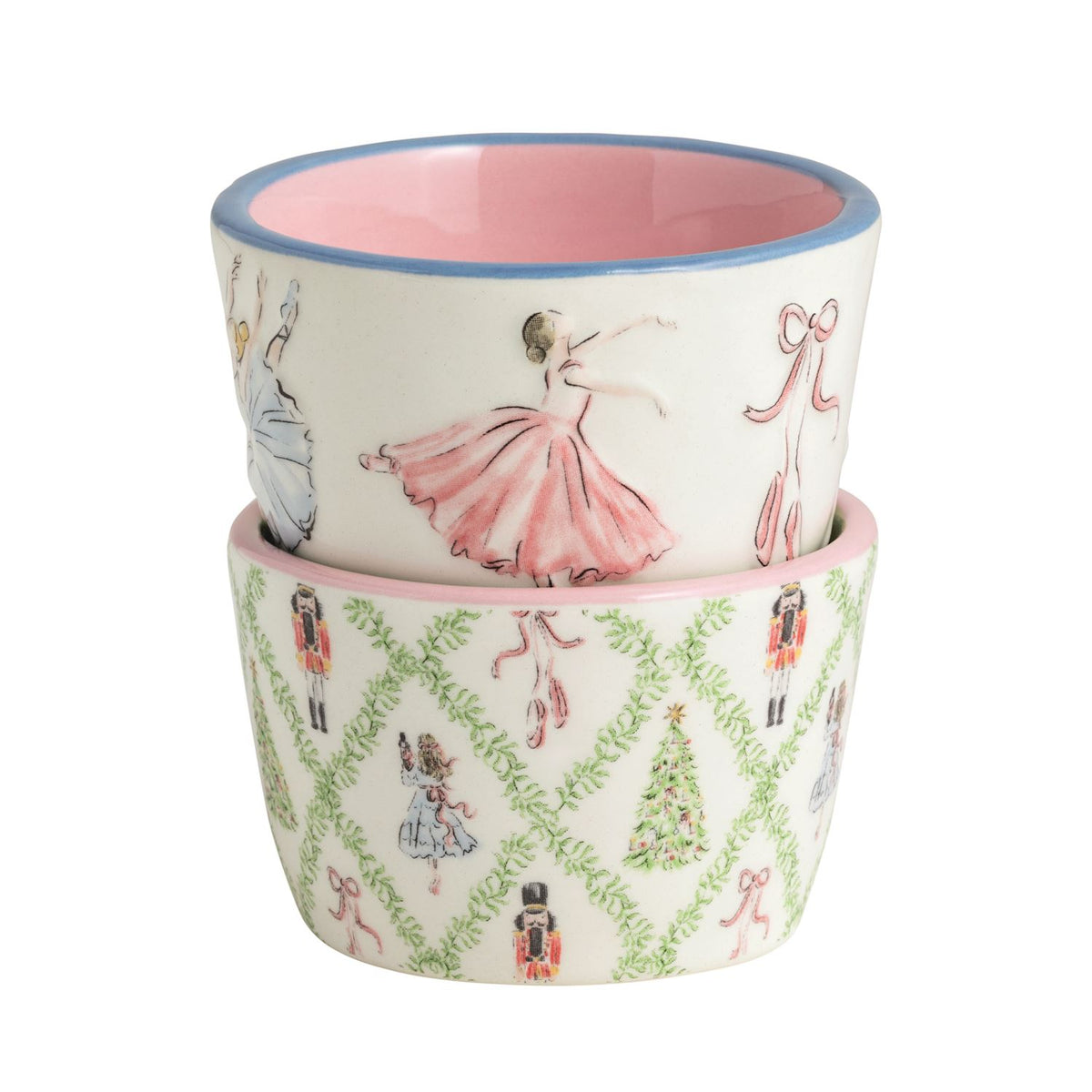 Mud Pie Holiday Pattern Ramekin - Set of 2