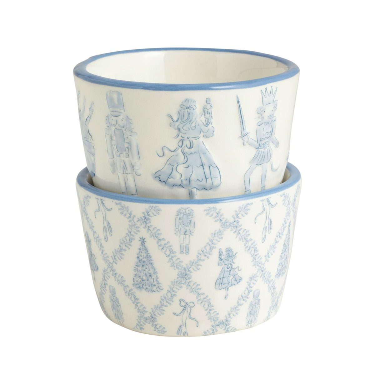 Mud Pie Holiday Pattern Ramekin - Set of 2