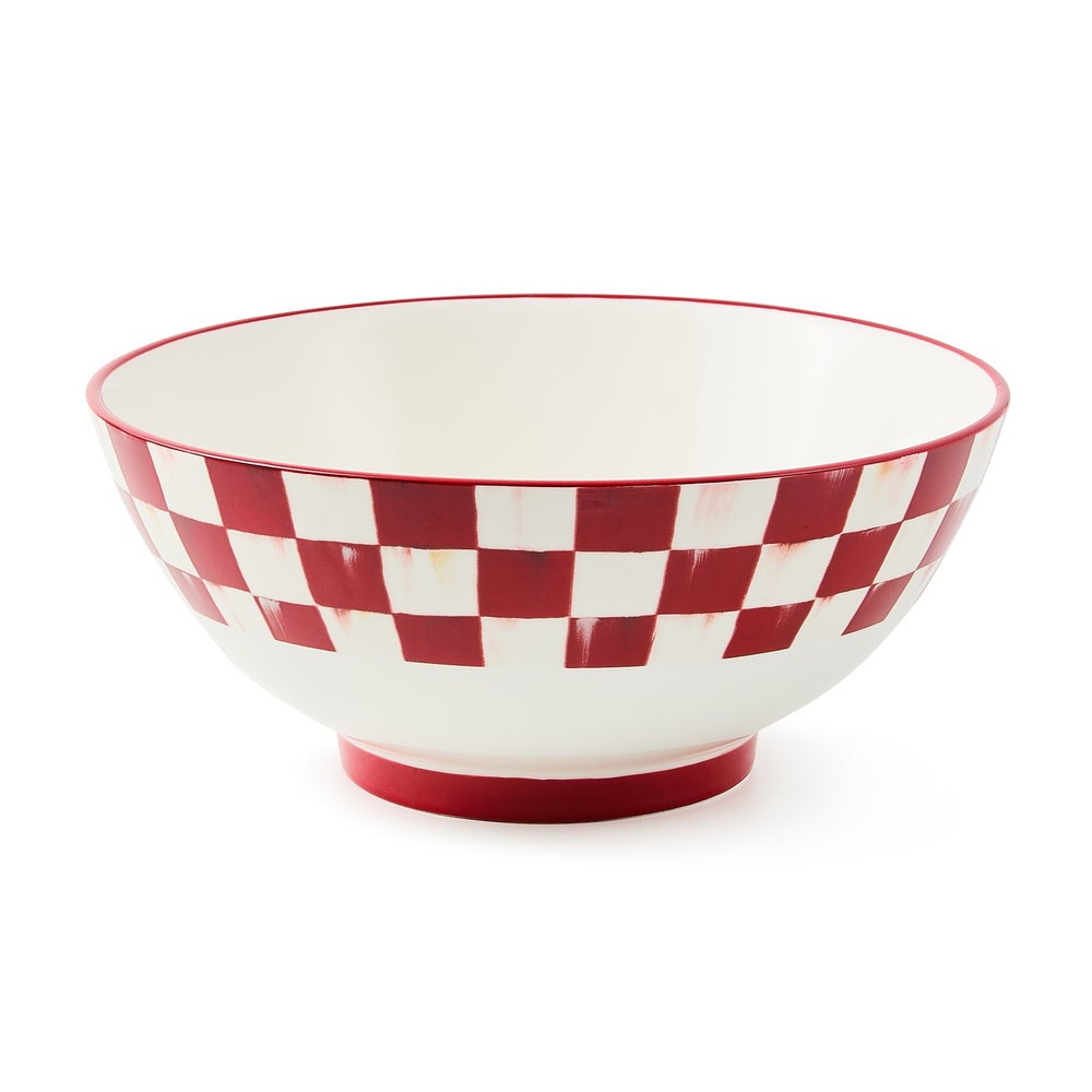MacKenzie-Childs Cherry Check Serving Bowl