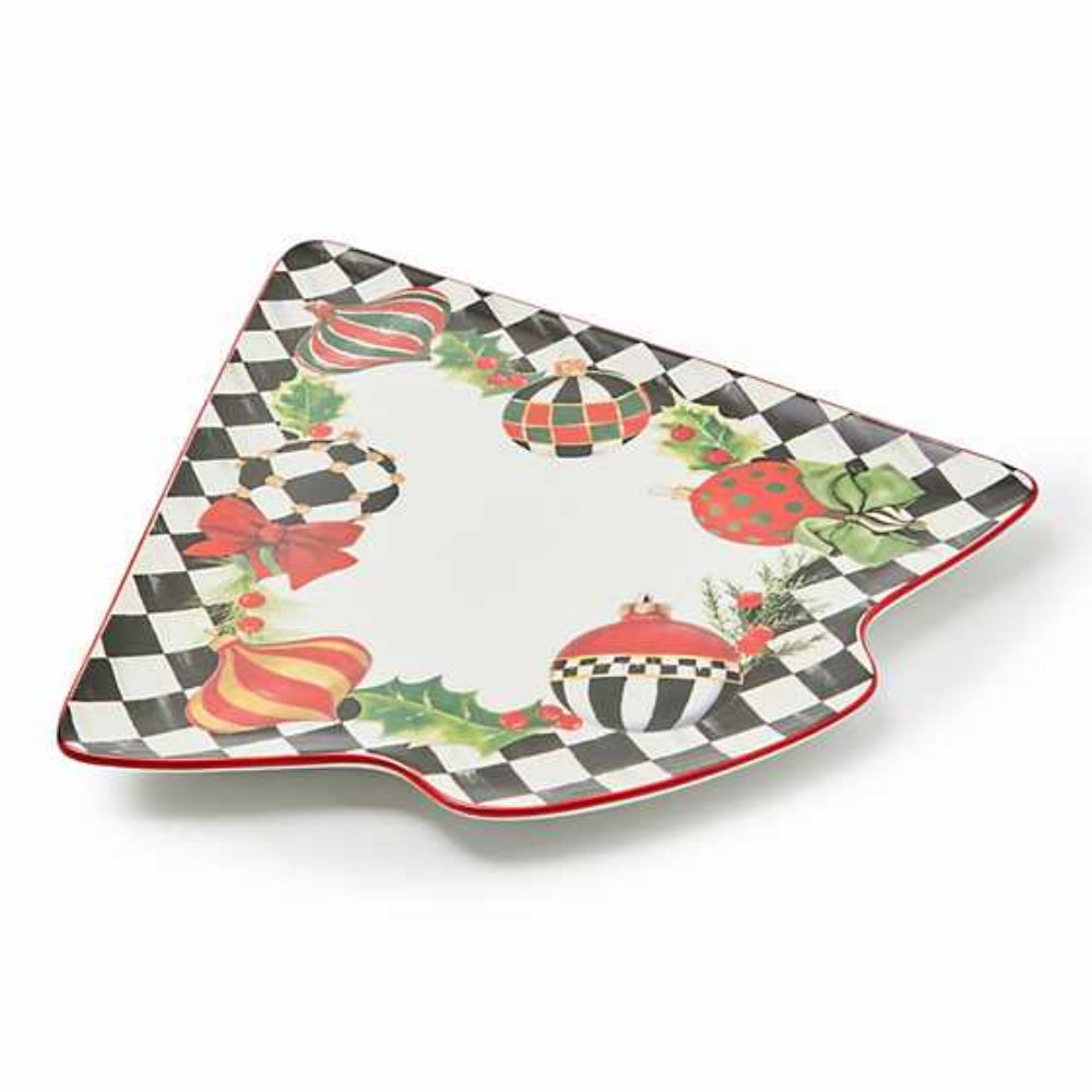 MacKenzie-Childs Deck the Halls Tree Serving Platter