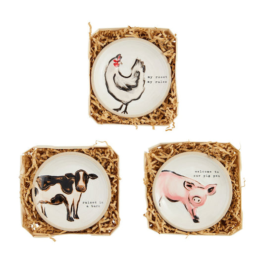 Mud Pie Farm Animal Tidbit Dishes